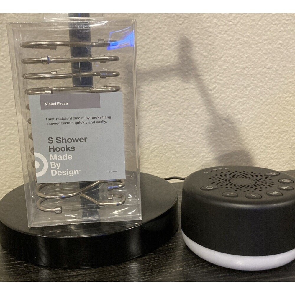 12 ct S Hook Shower Curtain Rings Brushed Nickel Rust Resist Zinc Alloy Wide Use